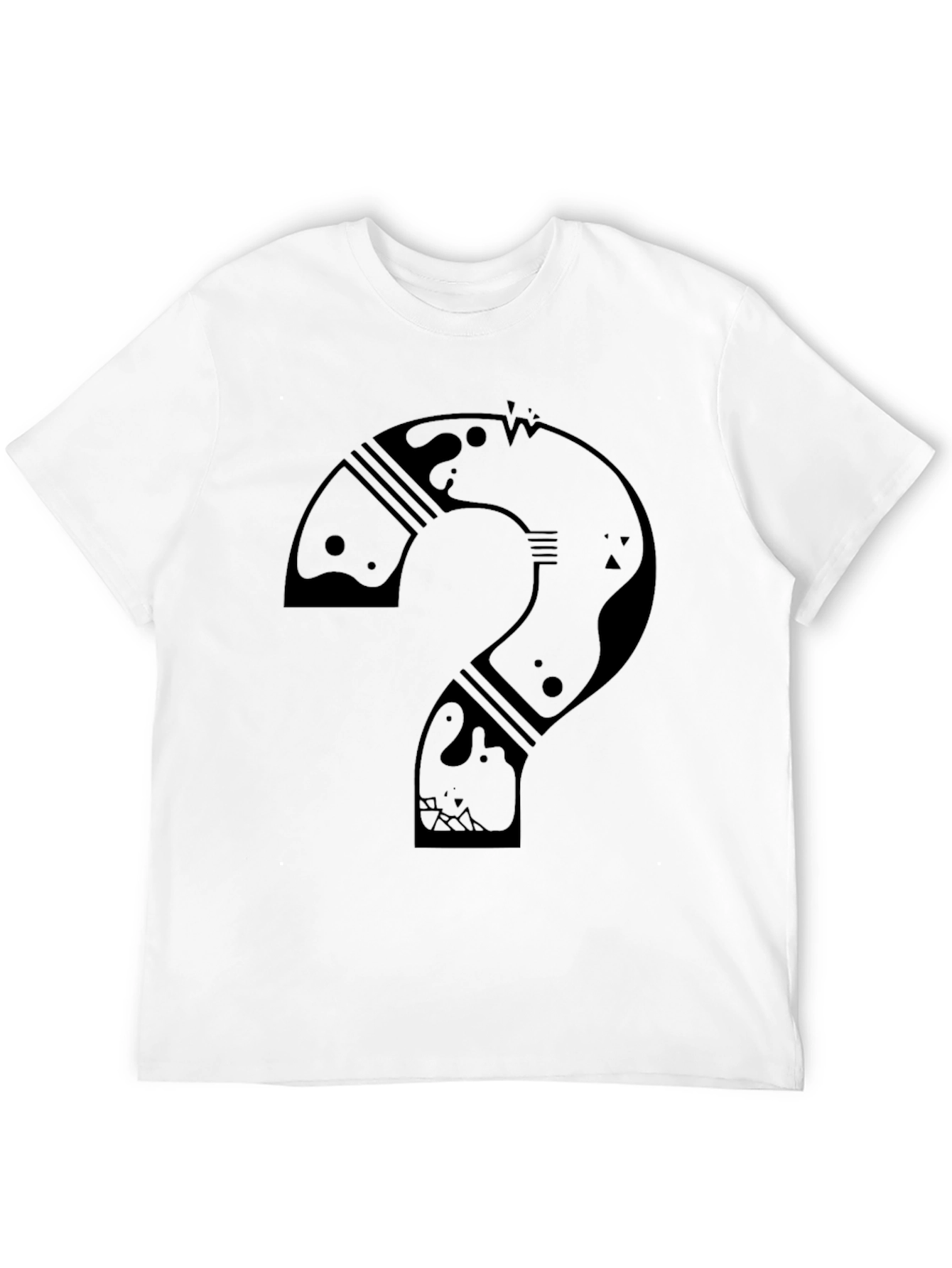 Abstract Question Mark Graphic T-Shirt
