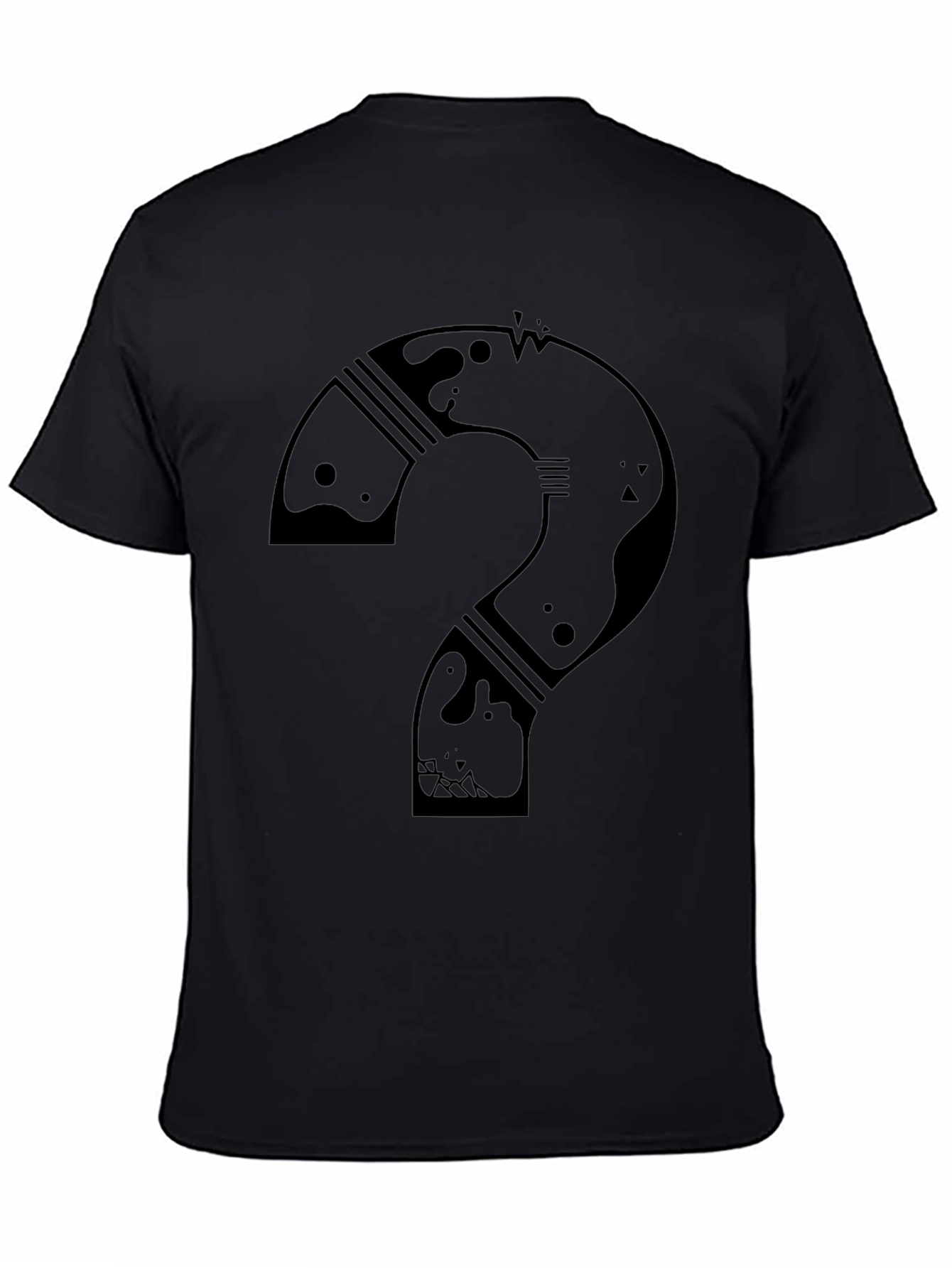 Abstract Question Mark Graphic T-Shirt