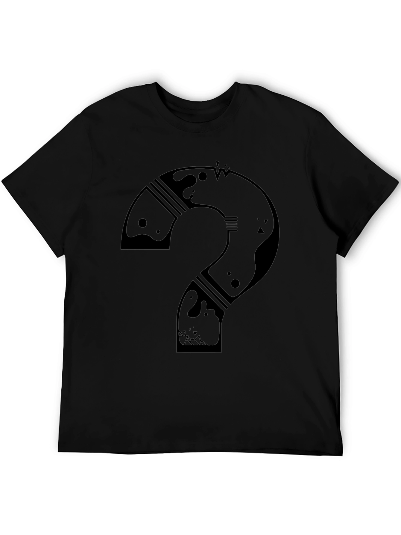 Abstract Question Mark Graphic T-Shirt