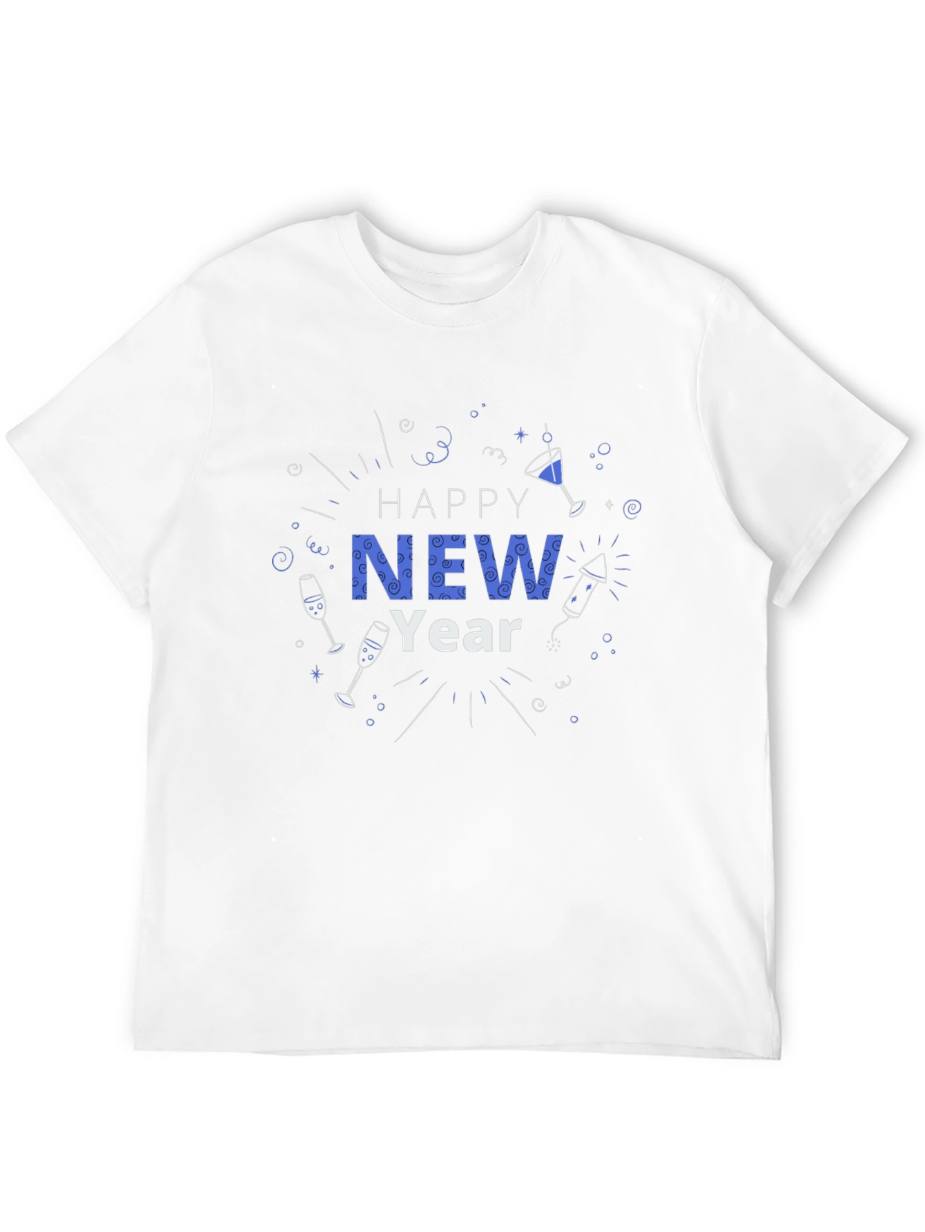 Happy New Year Graphic Tee - Black