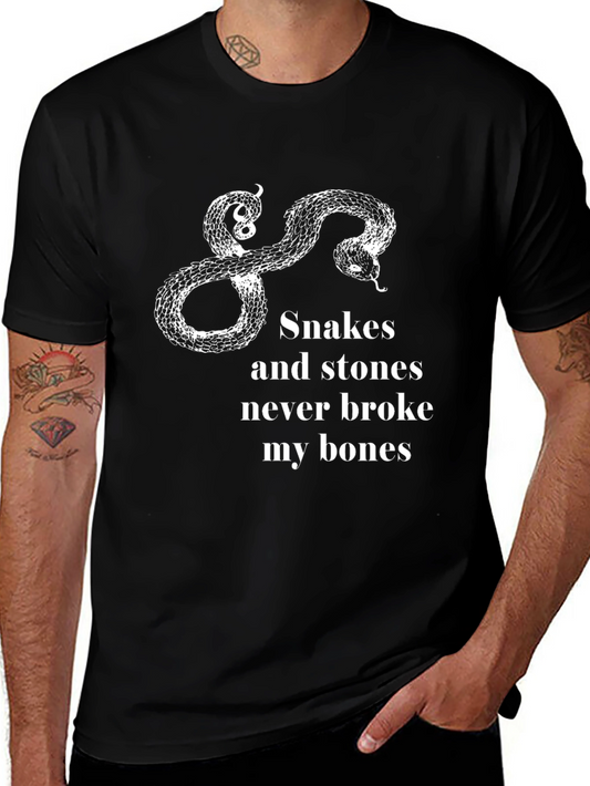 Snakes and Stones Graphic Tee - Never Broke My Bones