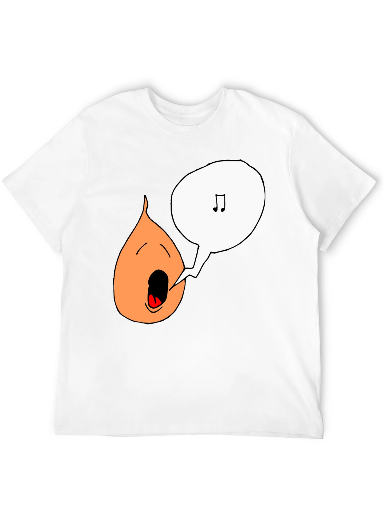 Singing Onion Graphic Tee - Black Cotton T-Shirt
