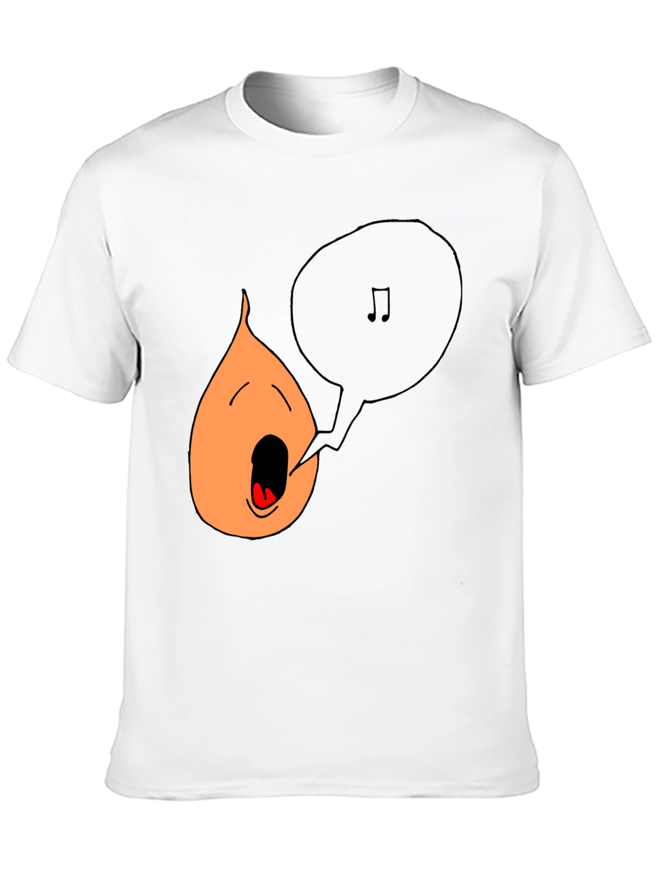 Singing Onion Graphic Tee - Black Cotton T-Shirt