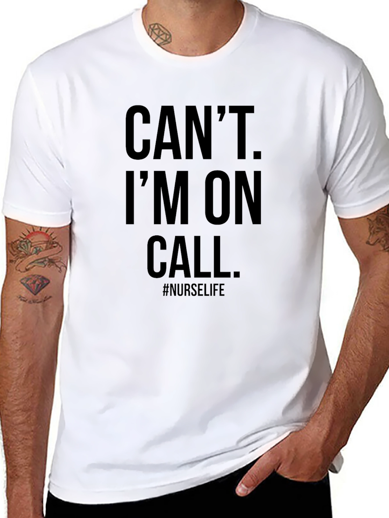 Cant Im On Call Nurse Life Black T-Shirt