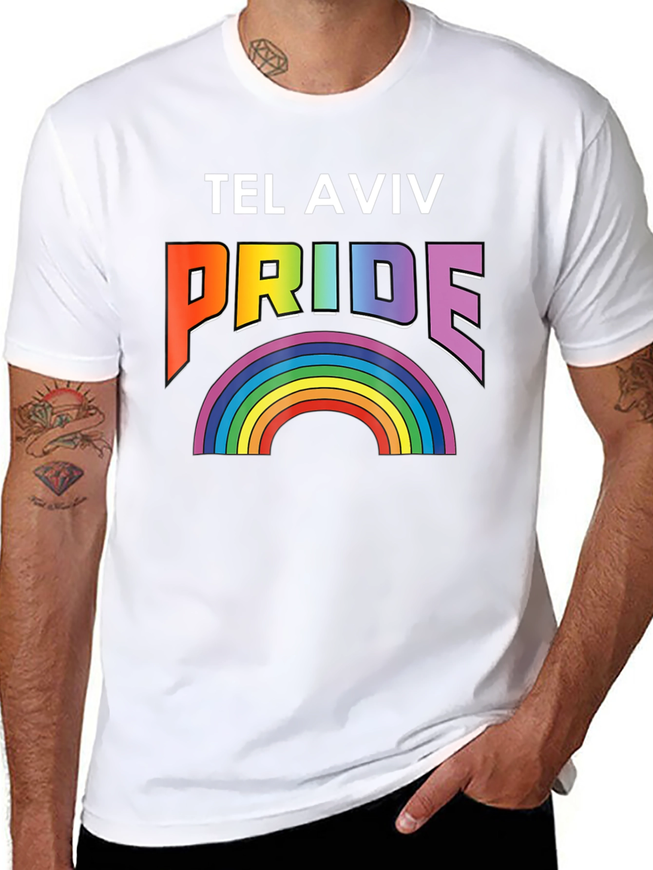 Tel Aviv Pride Rainbow Graphic T-Shirt