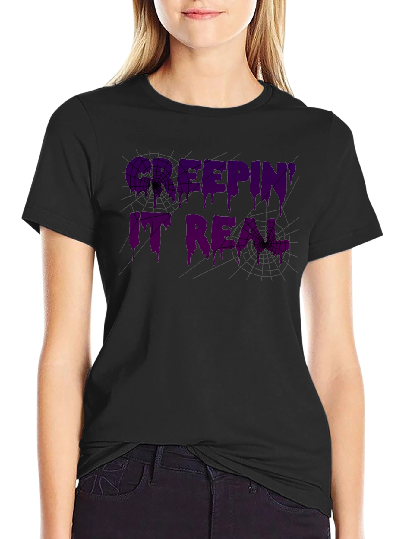 Spooky Keepin it Real Graphic T-Shirt