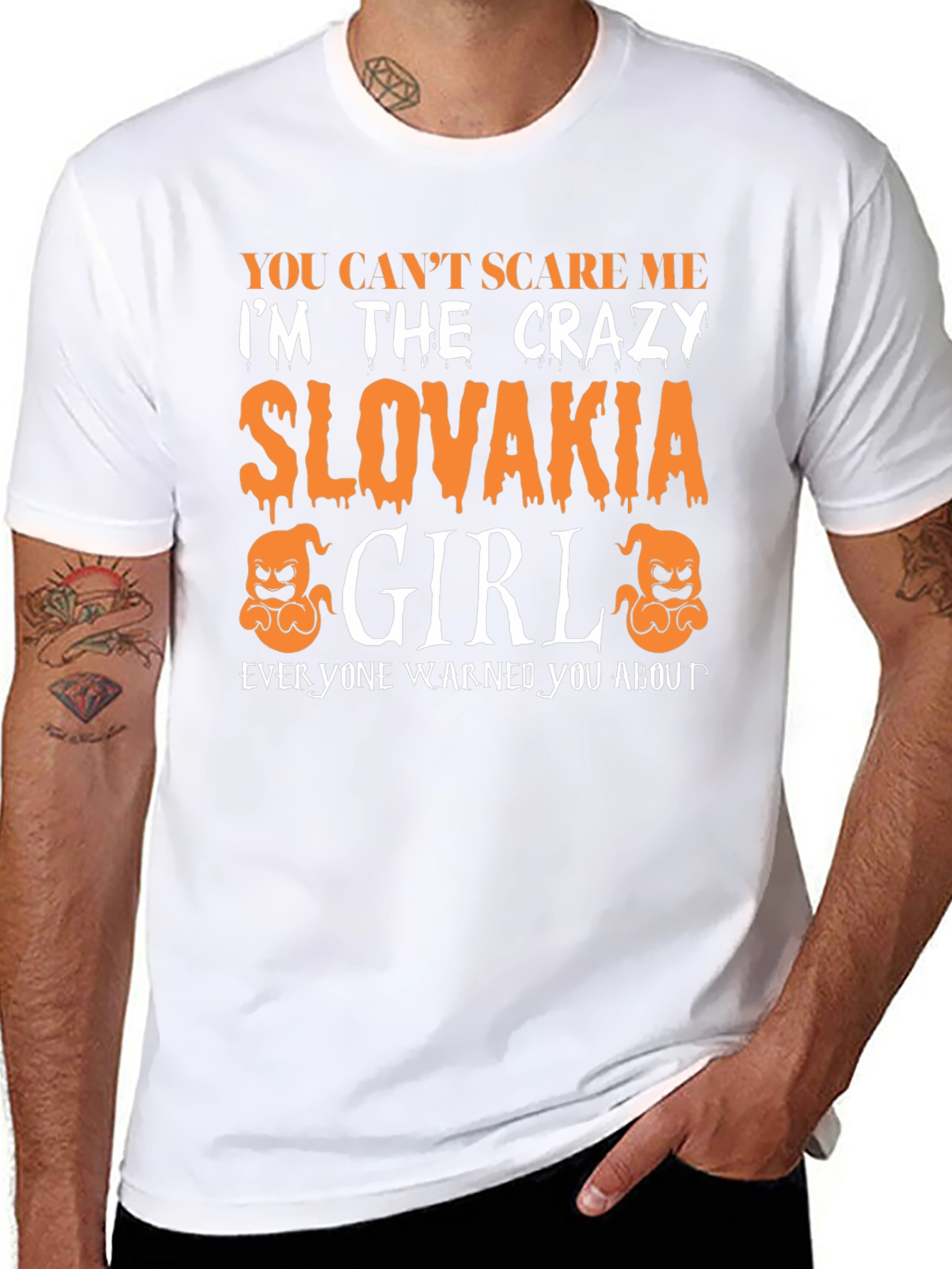 Crazy Slovakia Girl Halloween T-Shirt