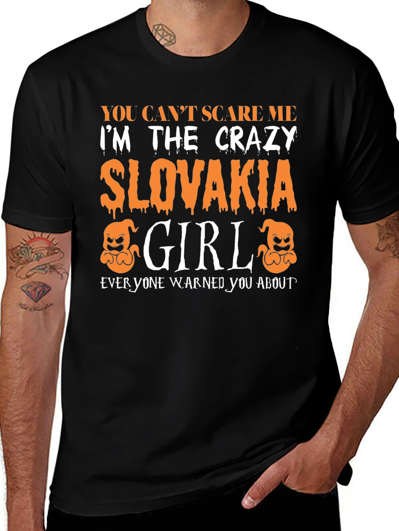 Crazy Slovakia Girl Halloween T-Shirt