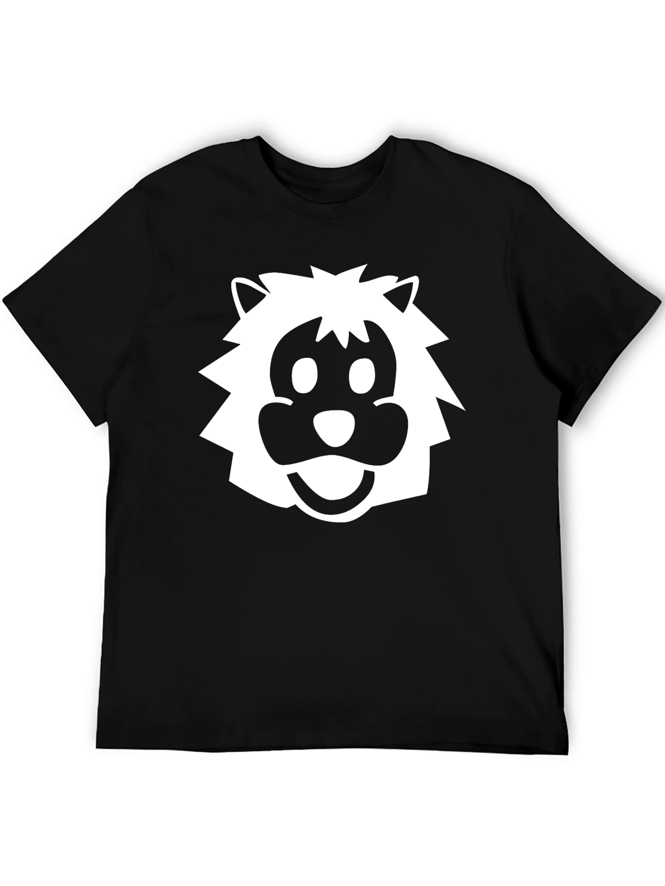 Lion Graphic Tee - Black Cotton T-Shirt