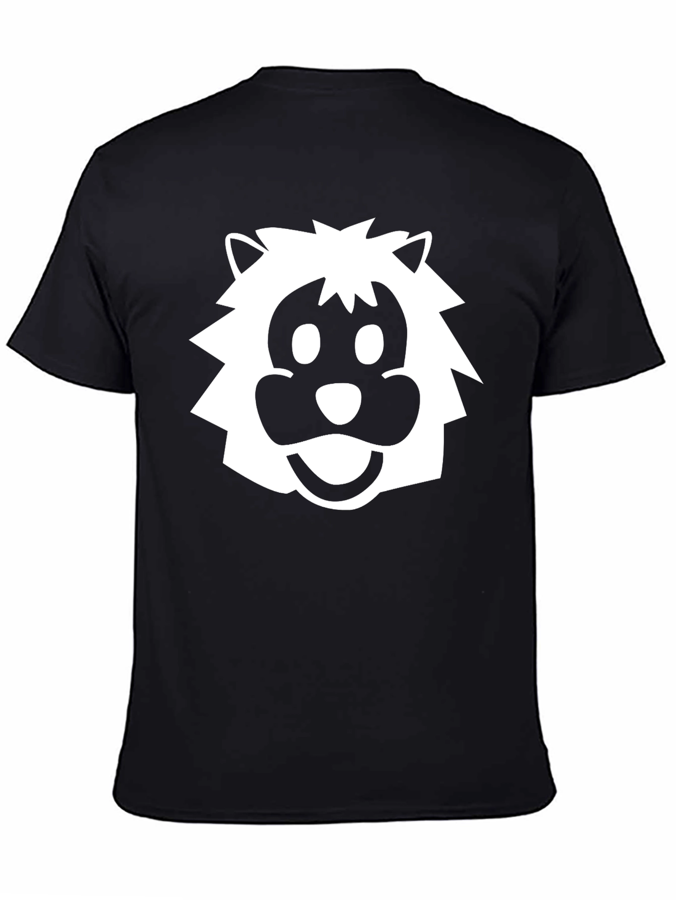 Lion Graphic Tee - Black Cotton T-Shirt