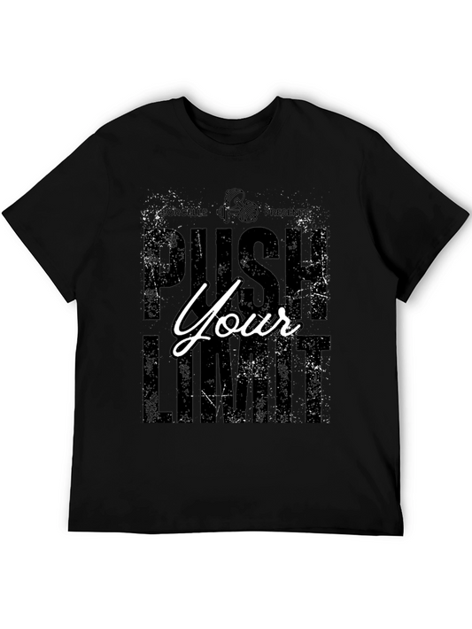 Push Your Limits Black Graphic T-Shirt