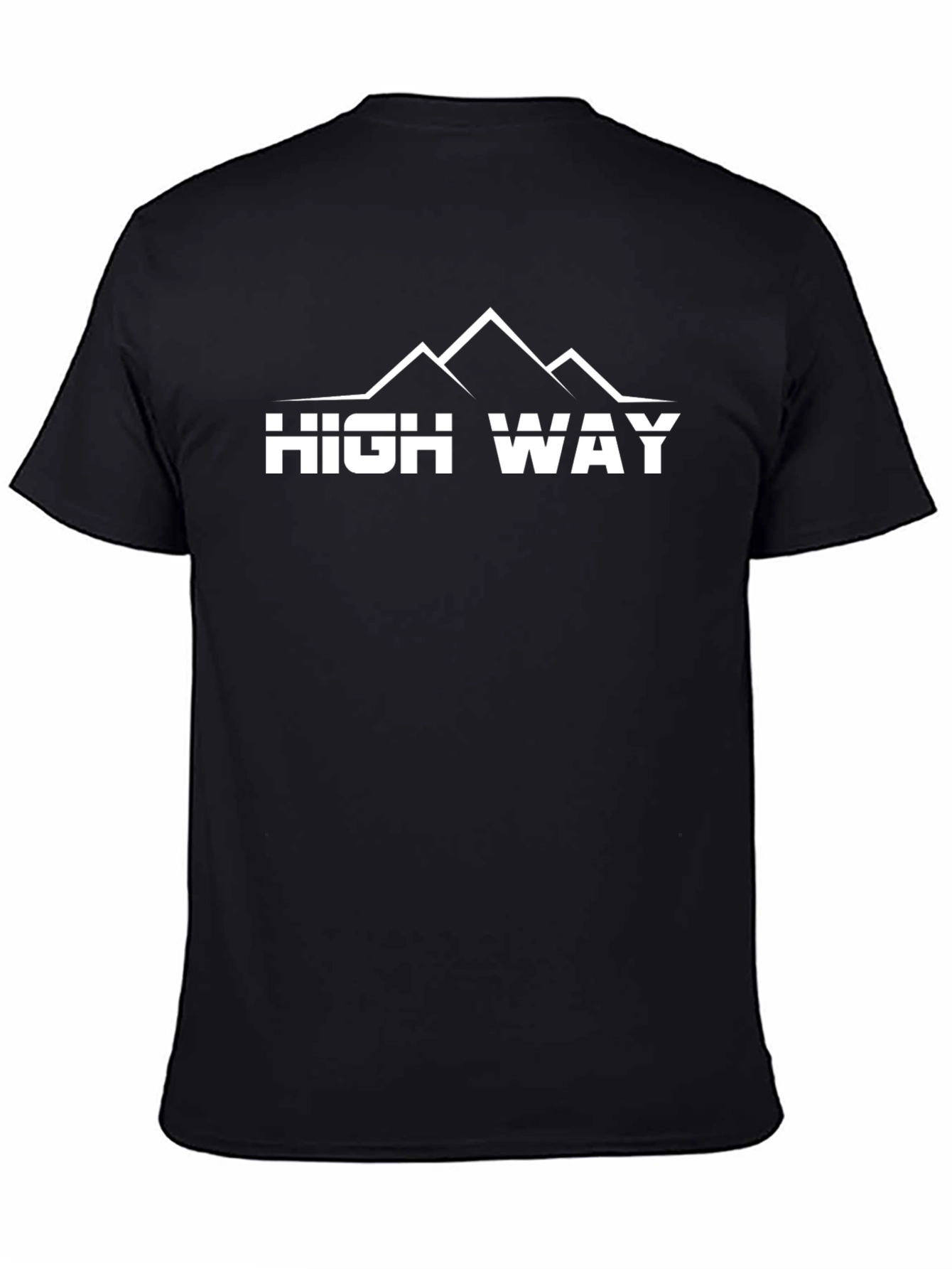 High Way Mountain Graphic T-Shirt - Black