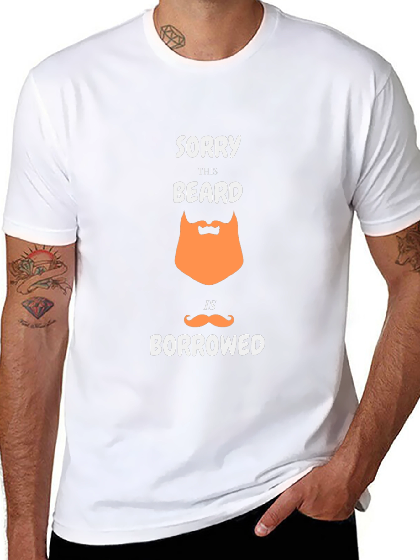 Funny Borrowed Beard Graphic T-Shirt