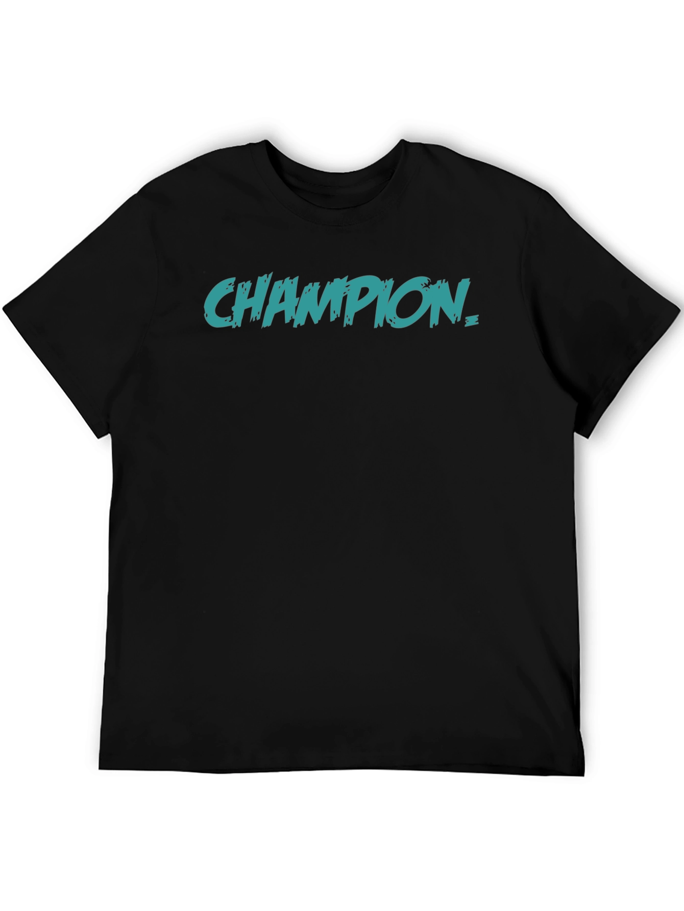 Champion Graphic Tee - Mens Black Cotton T-Shirt