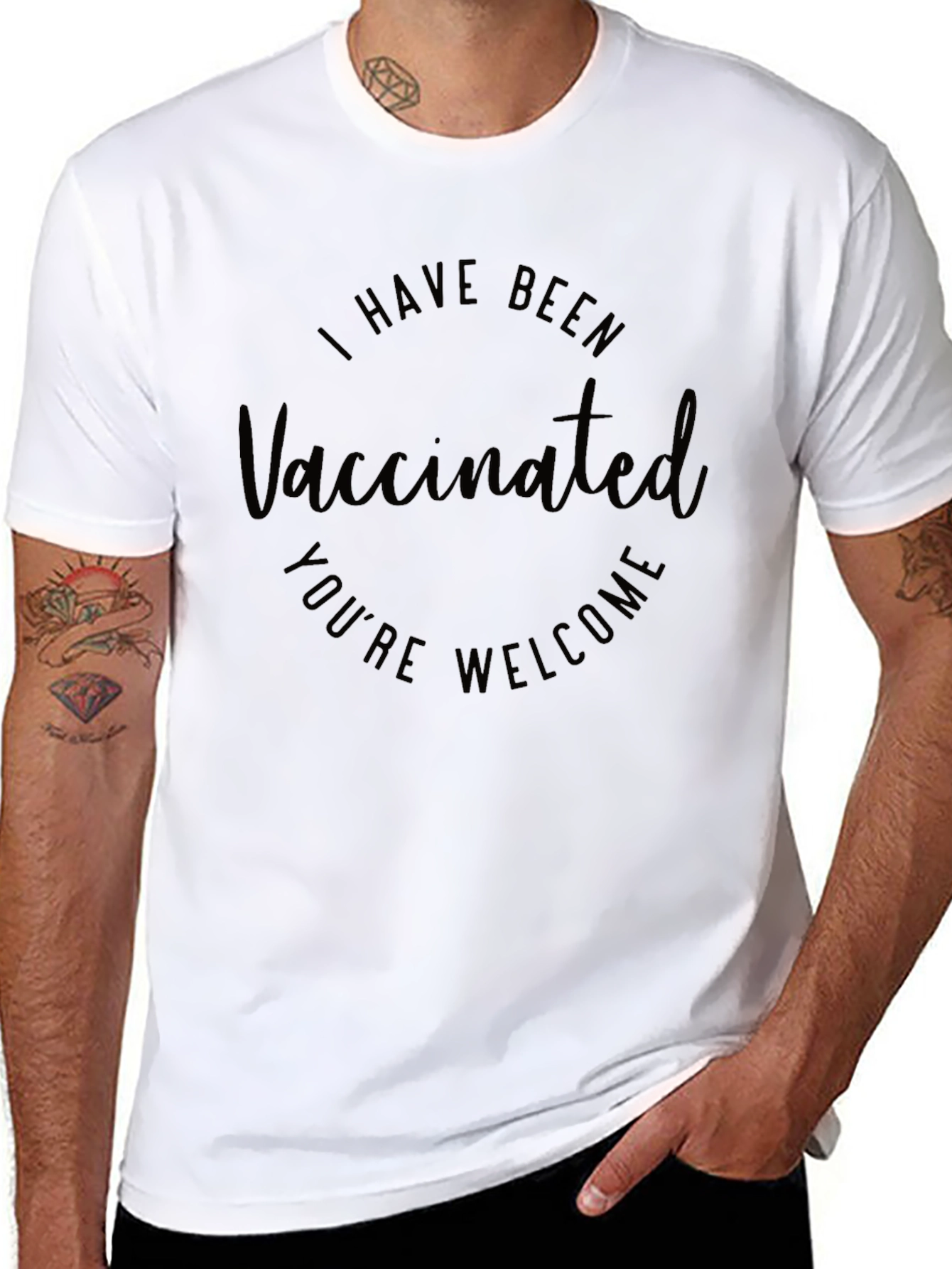Vaccinated T-Shirt - Youre Welcome Funny Vaccinated Tee