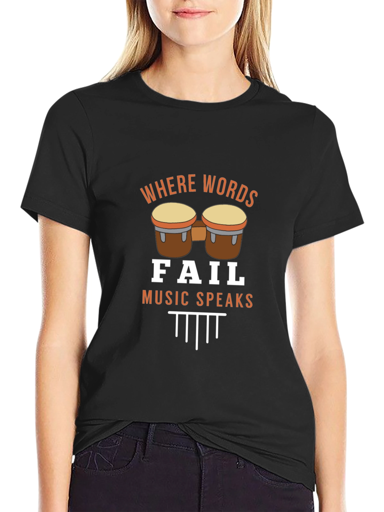 Where Words Fail Music Speaks Graphic T-Shirt