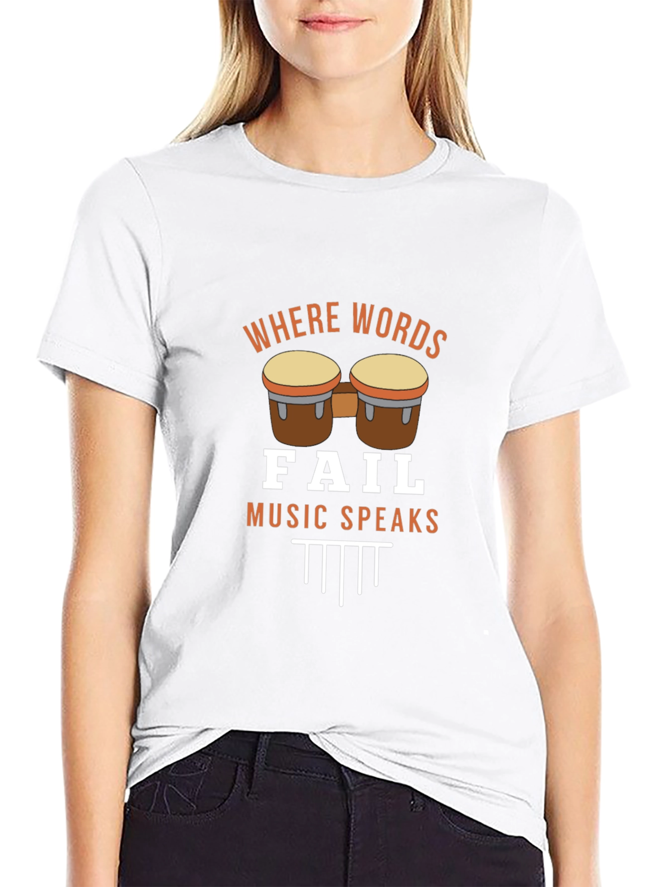 Where Words Fail Music Speaks Graphic T-Shirt