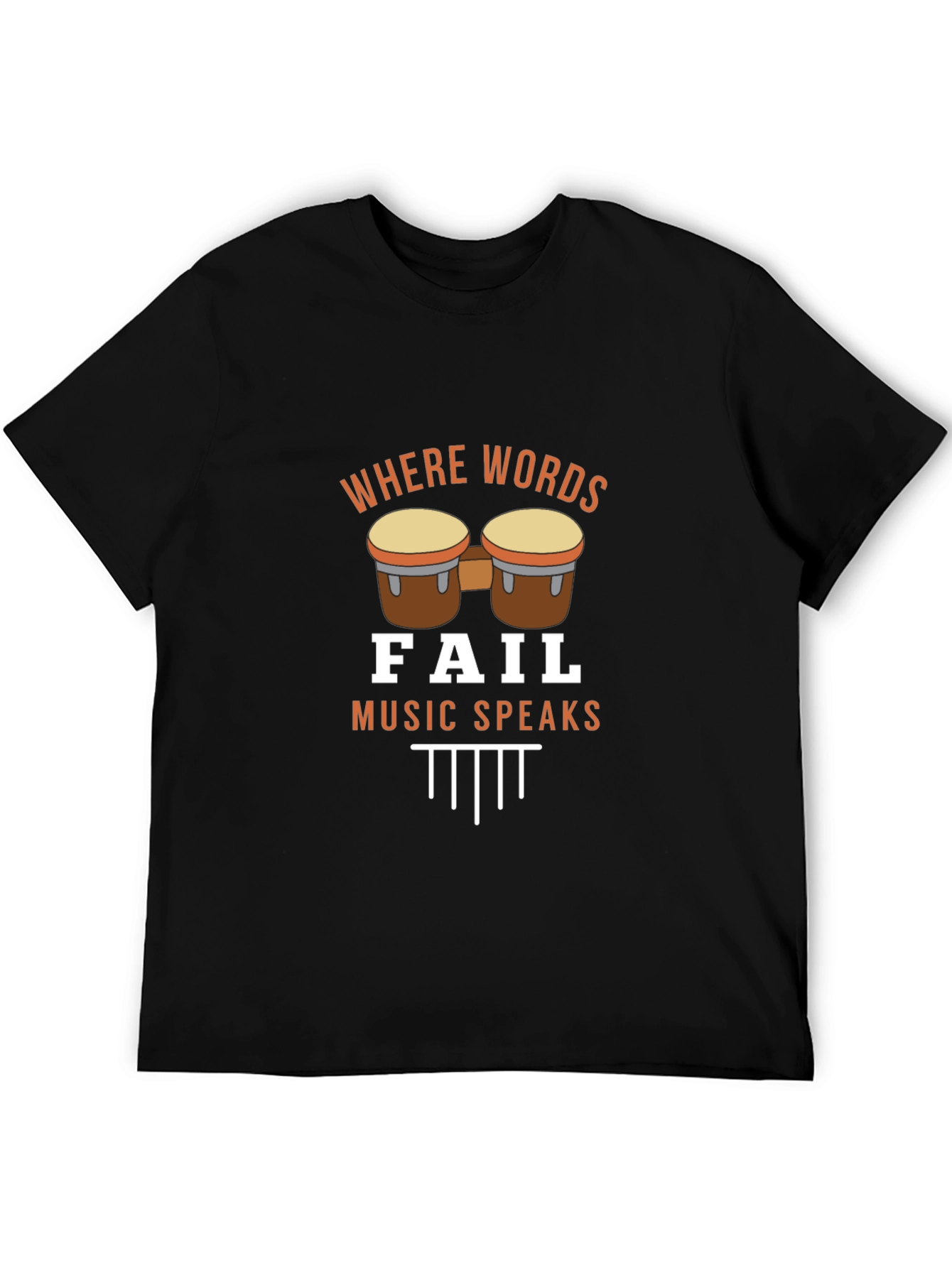 Where Words Fail Music Speaks Graphic T-Shirt