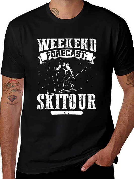 Weekend Forecast Ski Tour Black T-Shirt