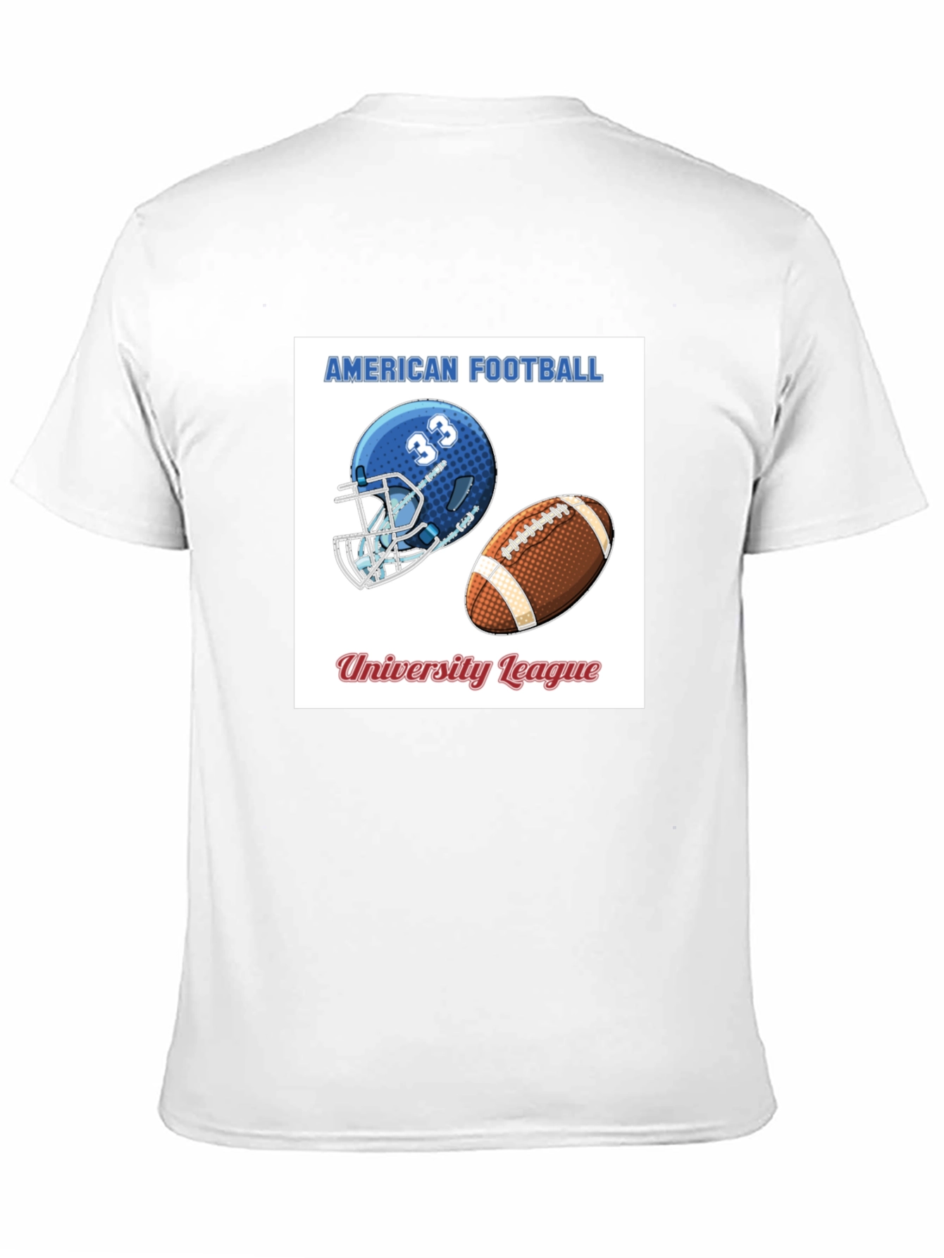 American Football University League Black T-Shirt