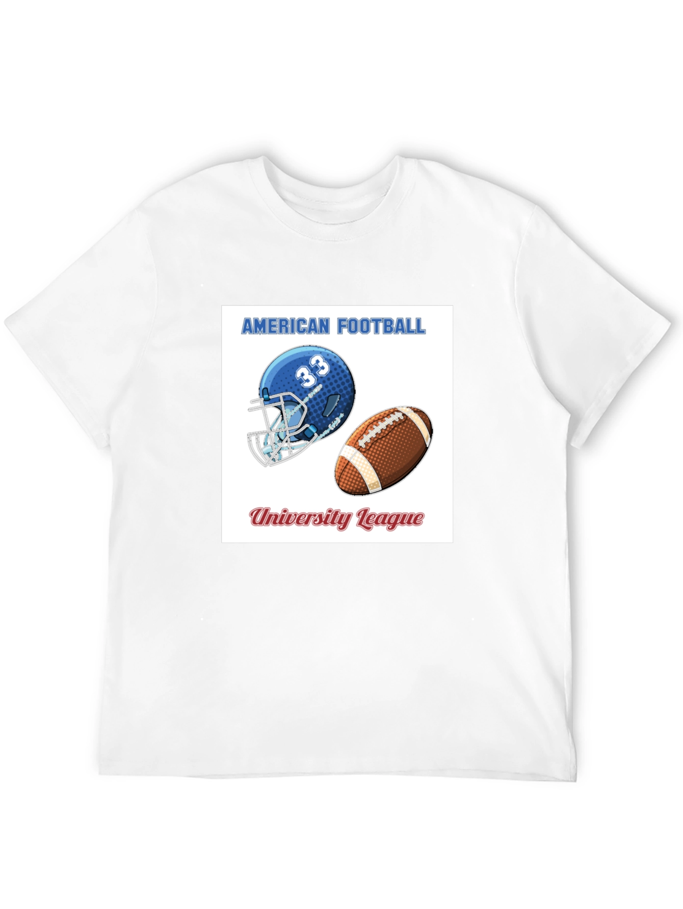 American Football University League Black T-Shirt