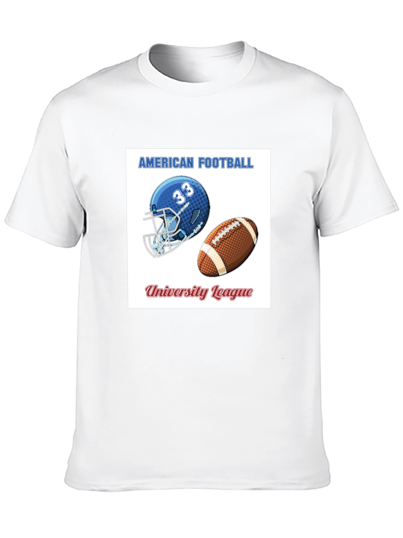American Football University League Black T-Shirt