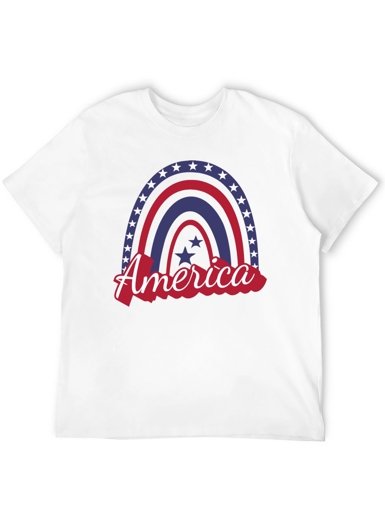 Patriotic Rainbow America Graphic Tee