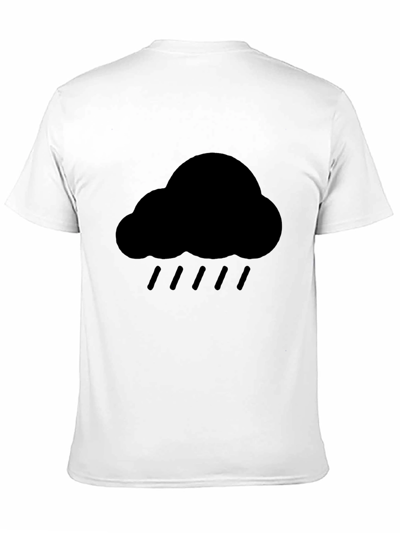 Rain Cloud Black T-Shirt - Weather Graphic Tee