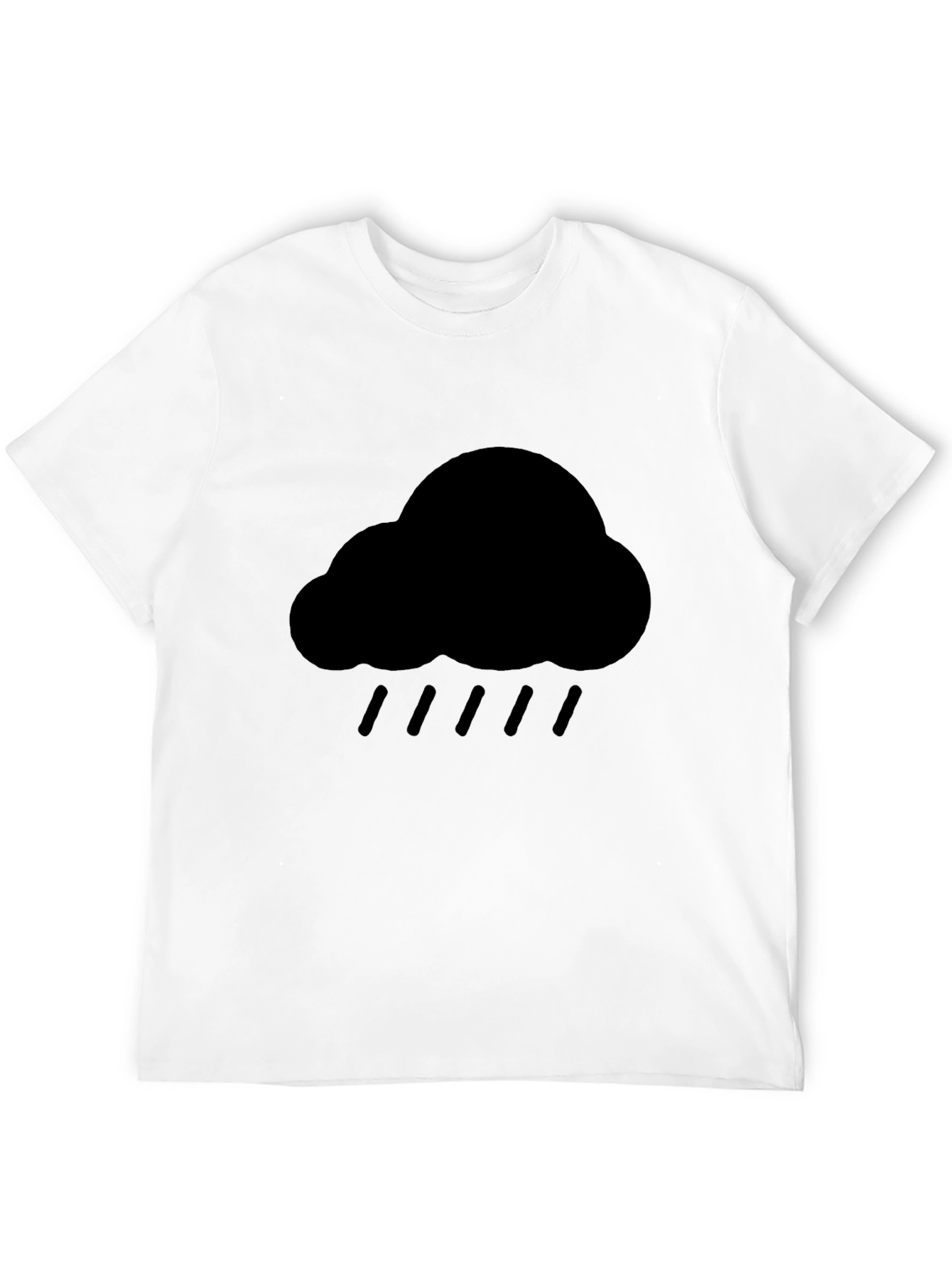Rain Cloud Black T-Shirt - Weather Graphic Tee