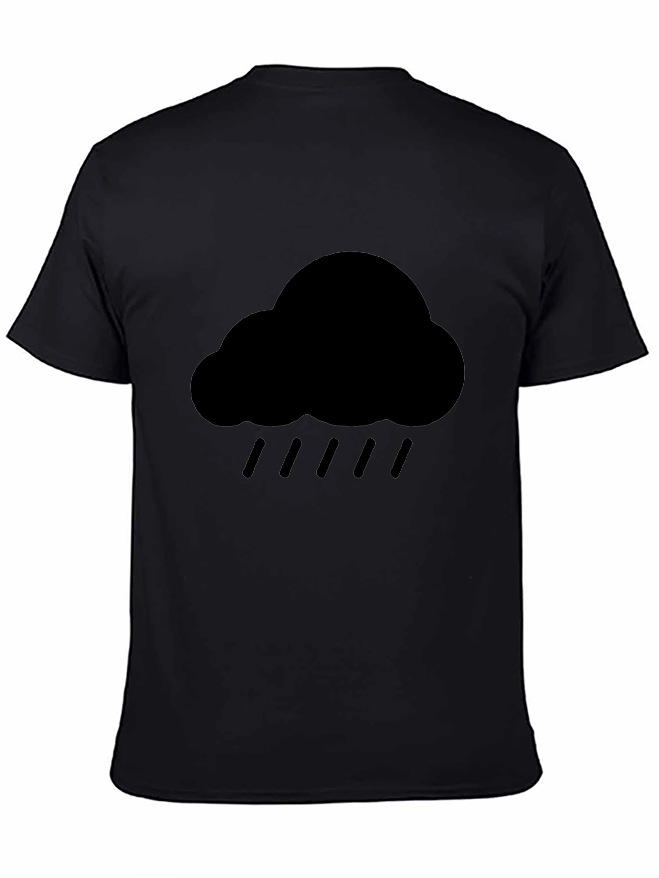 Rain Cloud Black T-Shirt - Weather Graphic Tee