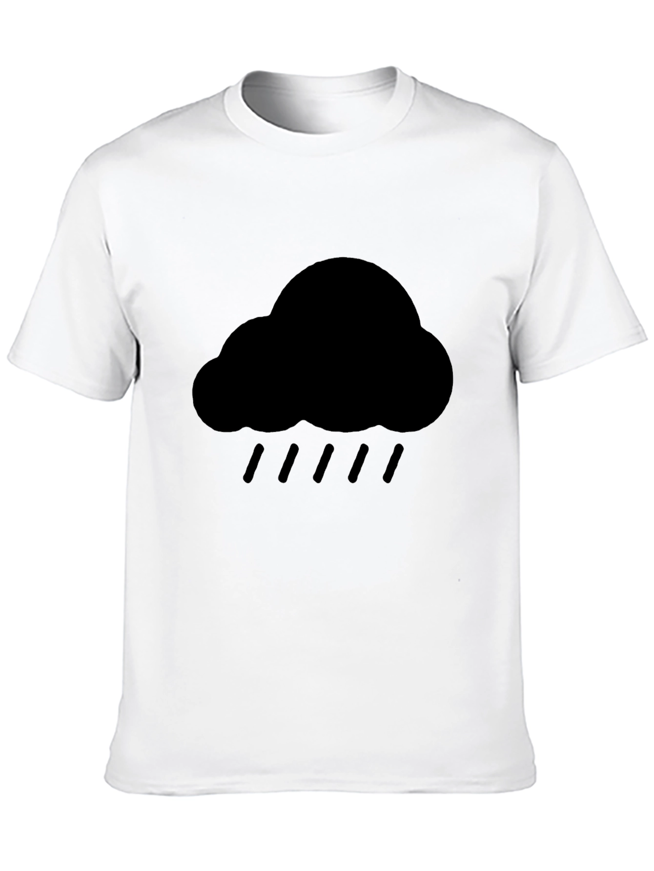 Rain Cloud Black T-Shirt - Weather Graphic Tee