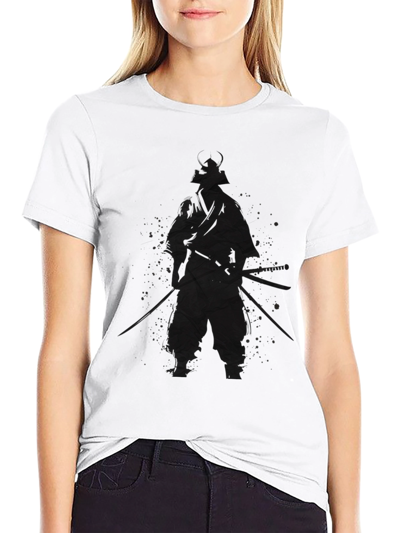 Samurai Warrior Graphic Tee - Black