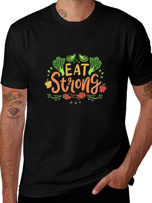 Eat Strong Vegan T-Shirt - Healthy Lifestyle Apparel