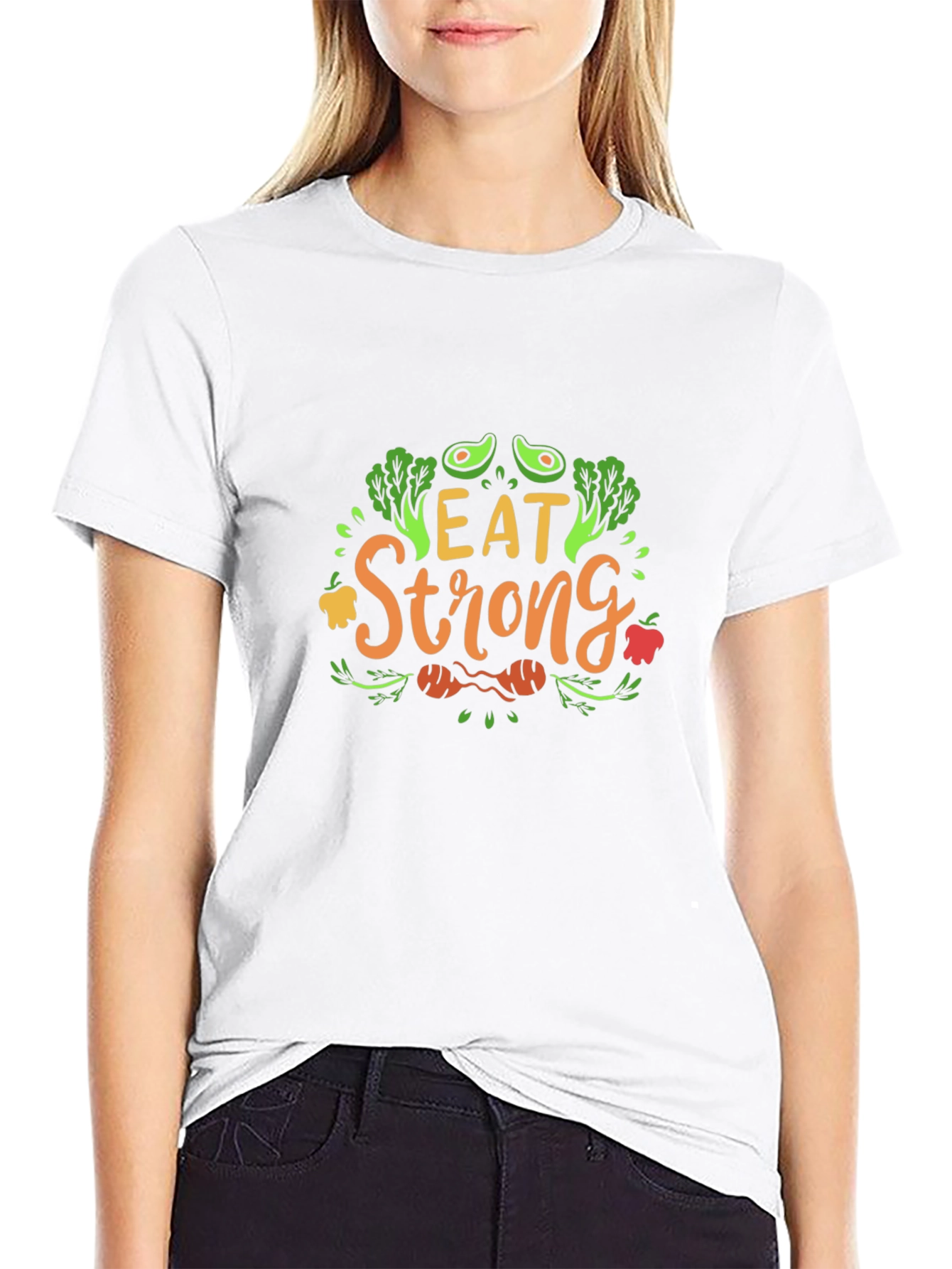 Eat Strong Vegan T-Shirt - Healthy Lifestyle Apparel