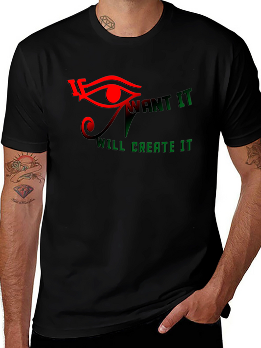 Eye of Ra Graphic Print Black T-Shirt