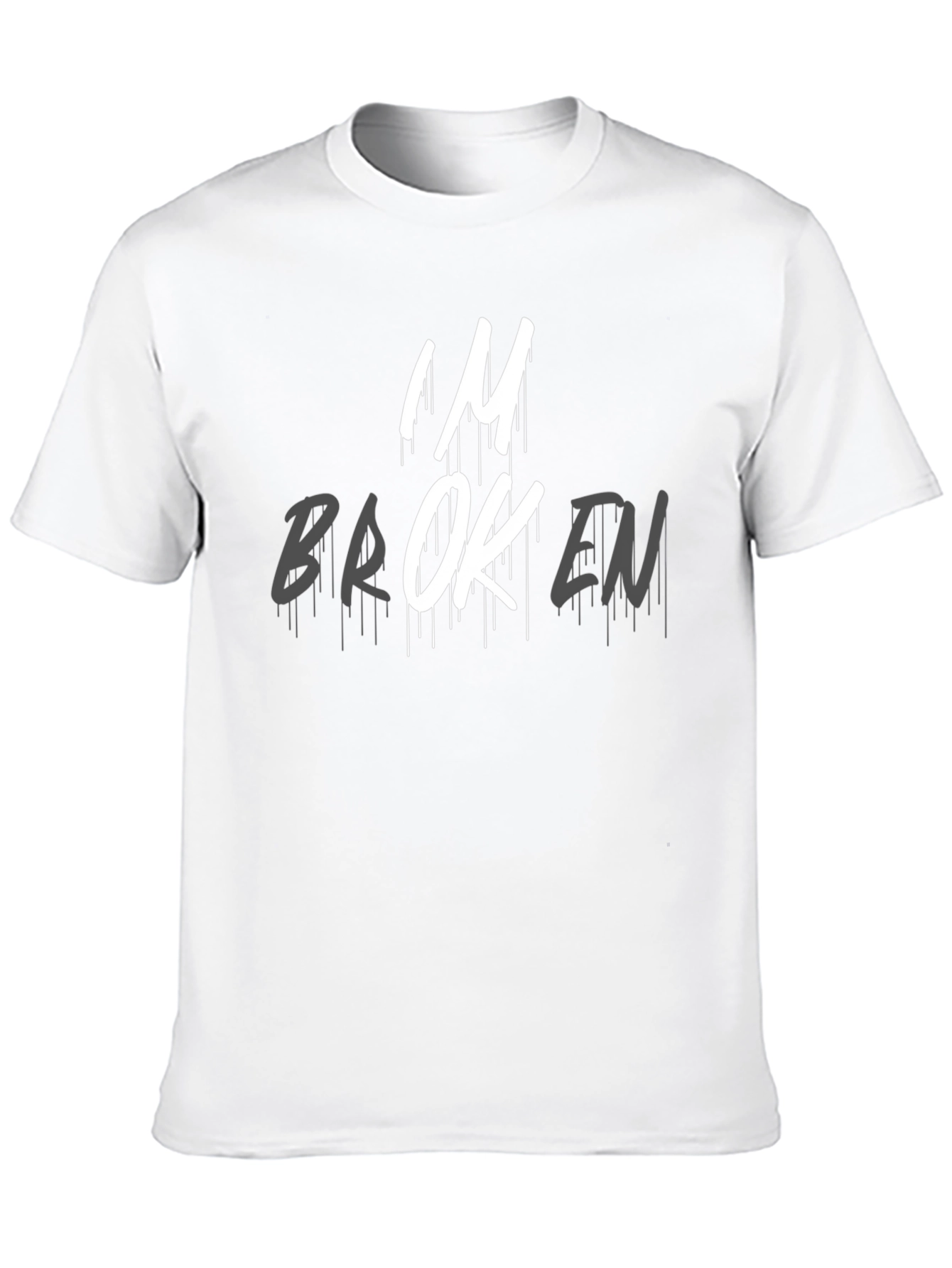 Im Broken Graphic Tee - Expressive Black T-Shirt