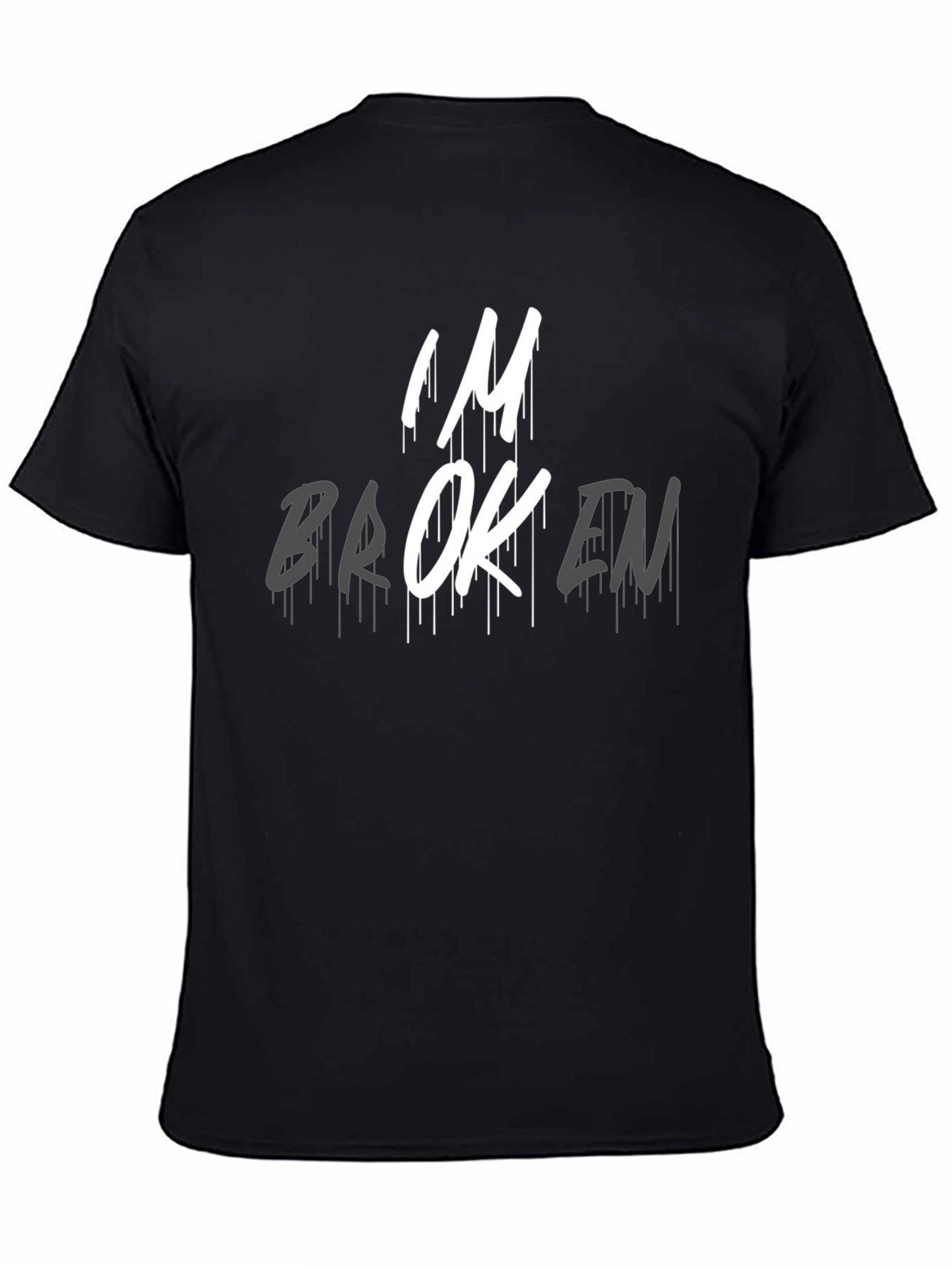 Im Broken Graphic Tee - Expressive Black T-Shirt