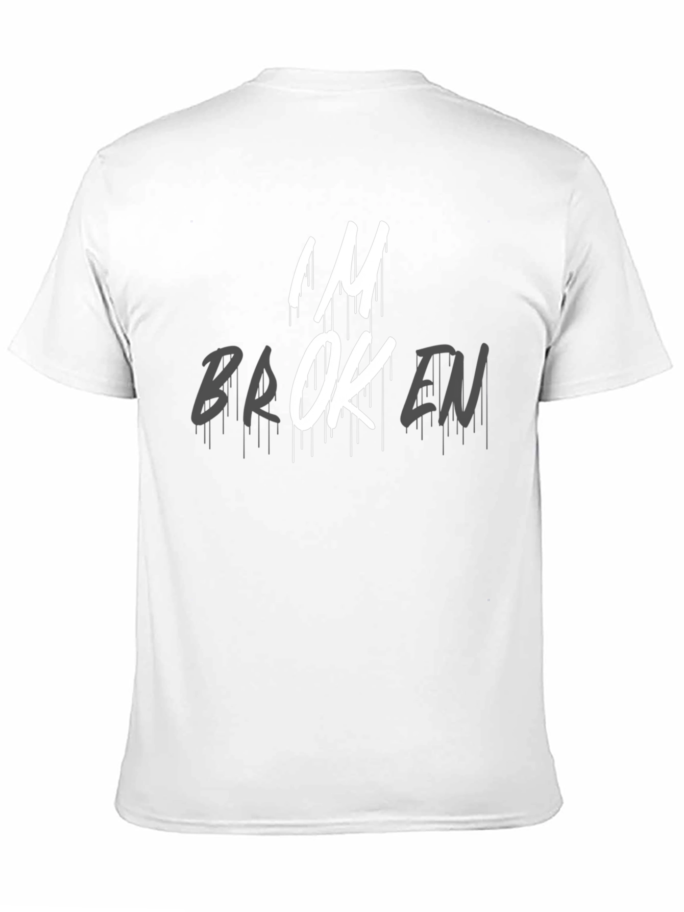 Im Broken Graphic Tee - Expressive Black T-Shirt