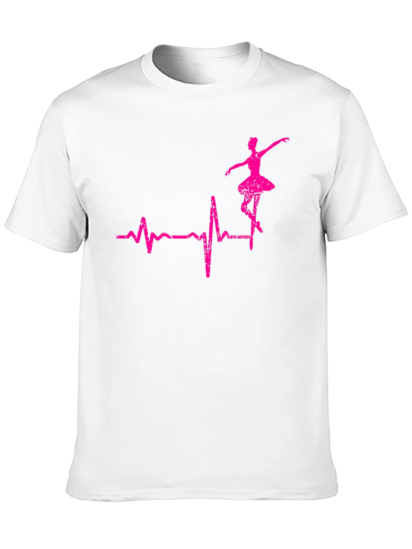 Ballerina Heartbeat Graphic Tee - Dance Lover Shirt
