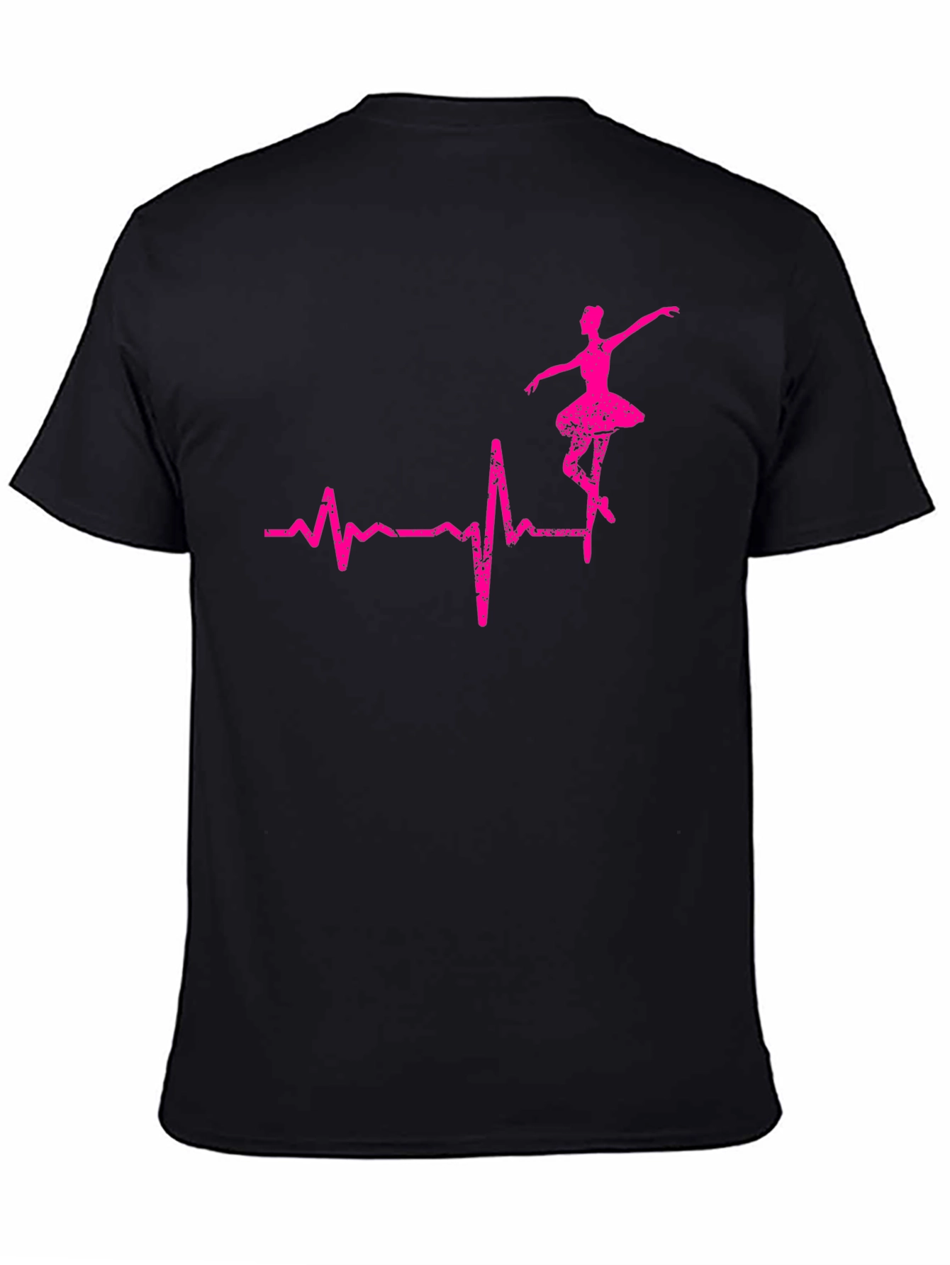 Ballerina Heartbeat Graphic Tee - Dance Lover Shirt