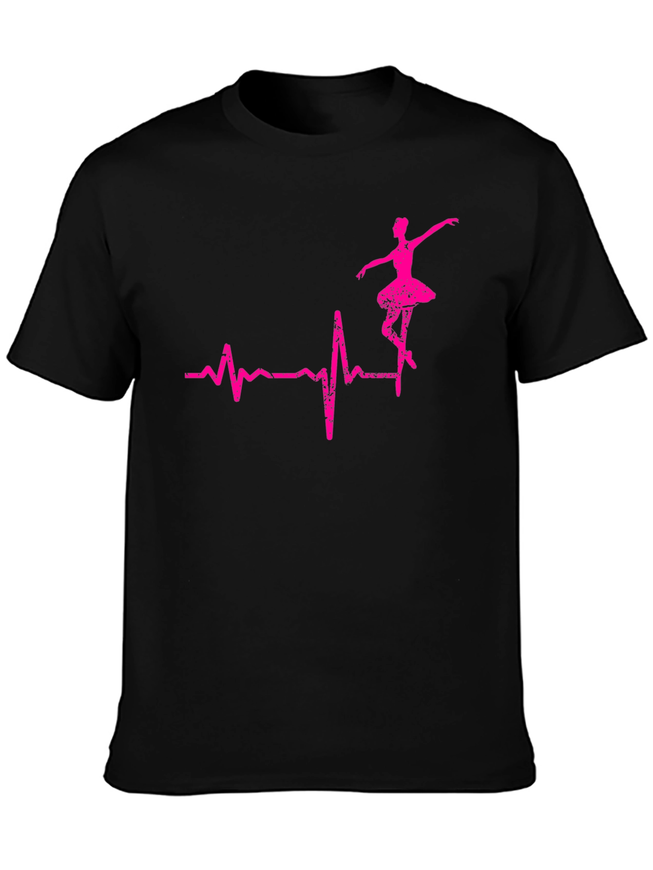 Ballerina Heartbeat Graphic Tee - Dance Lover Shirt