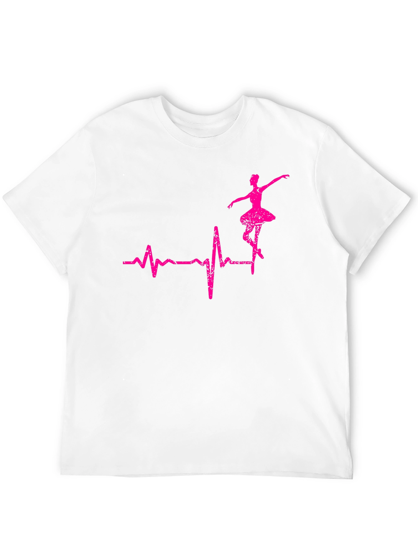 Ballerina Heartbeat Graphic Tee - Dance Lover Shirt
