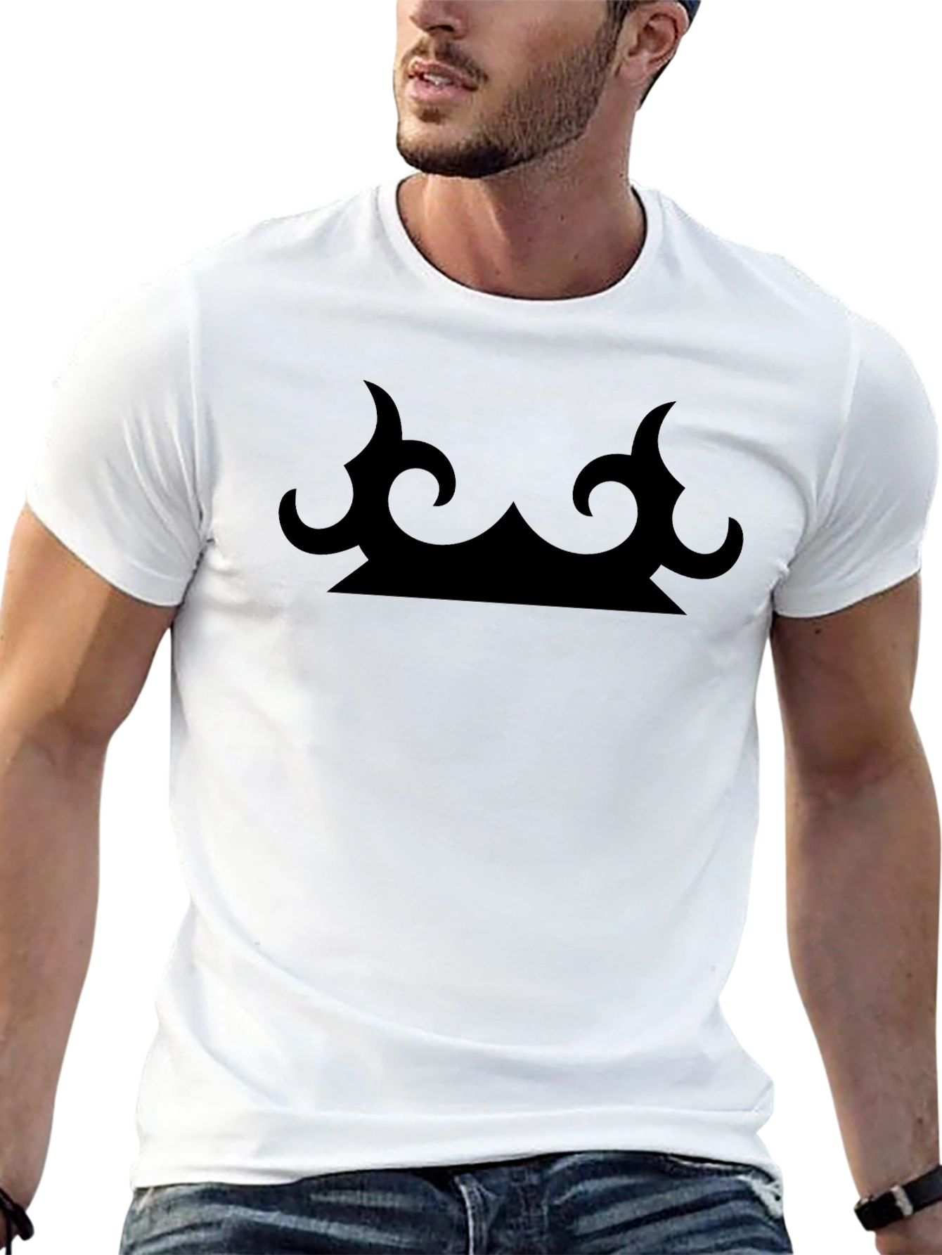 Abstract Crown Graphic T-Shirt