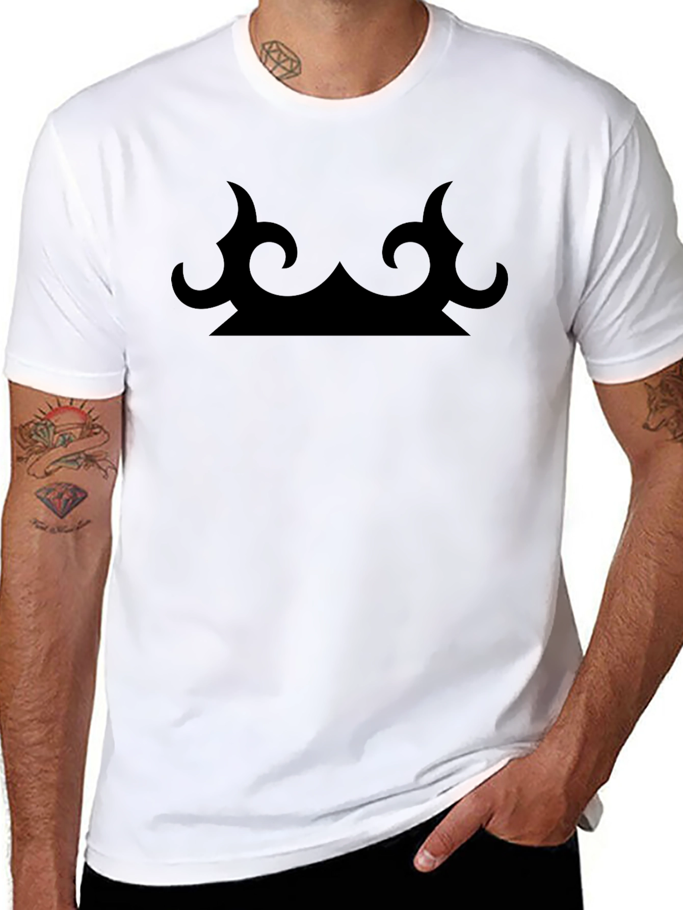 Abstract Crown Graphic T-Shirt