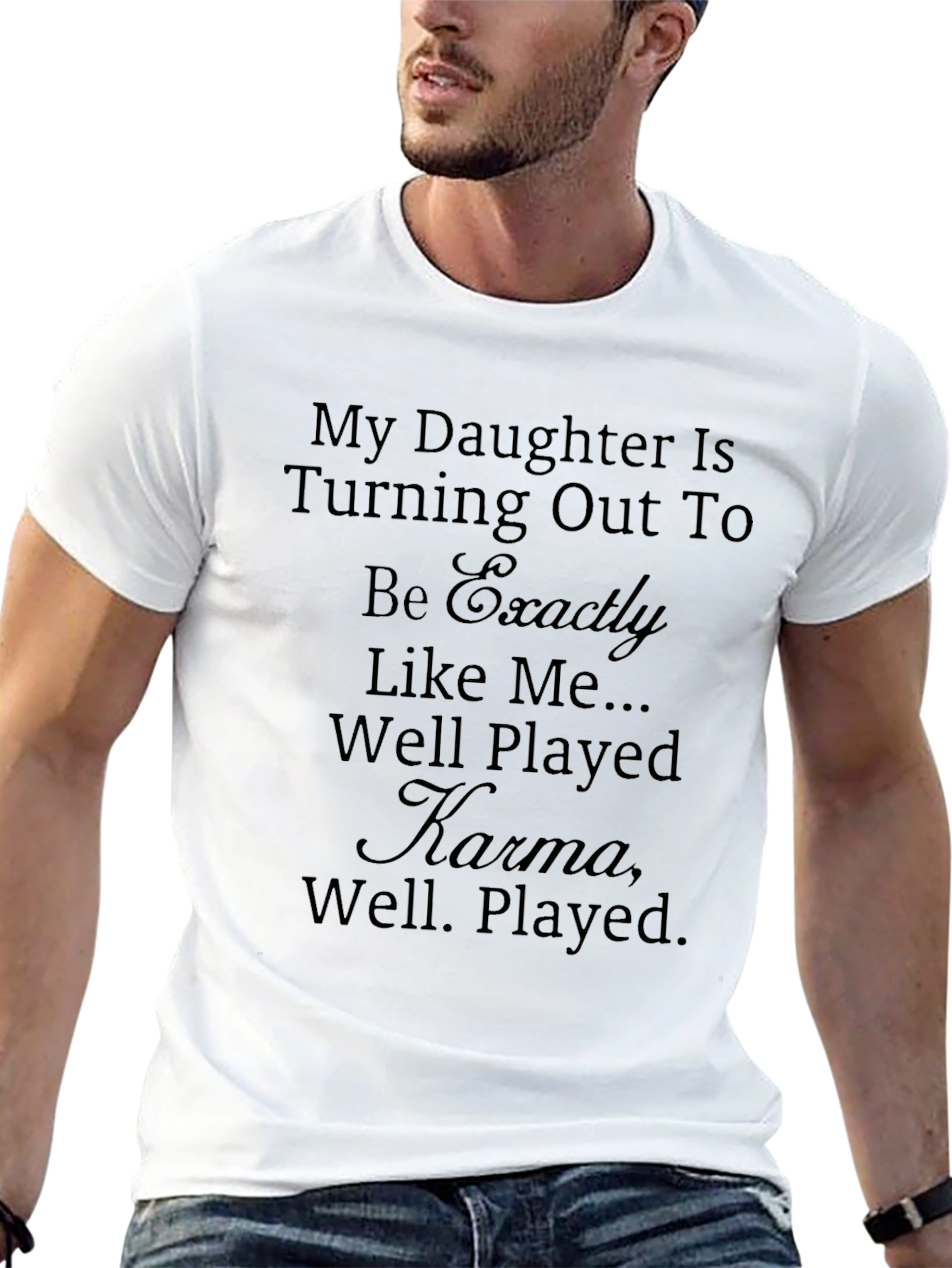 My Daughter is Like Me Graphic Tee - Black