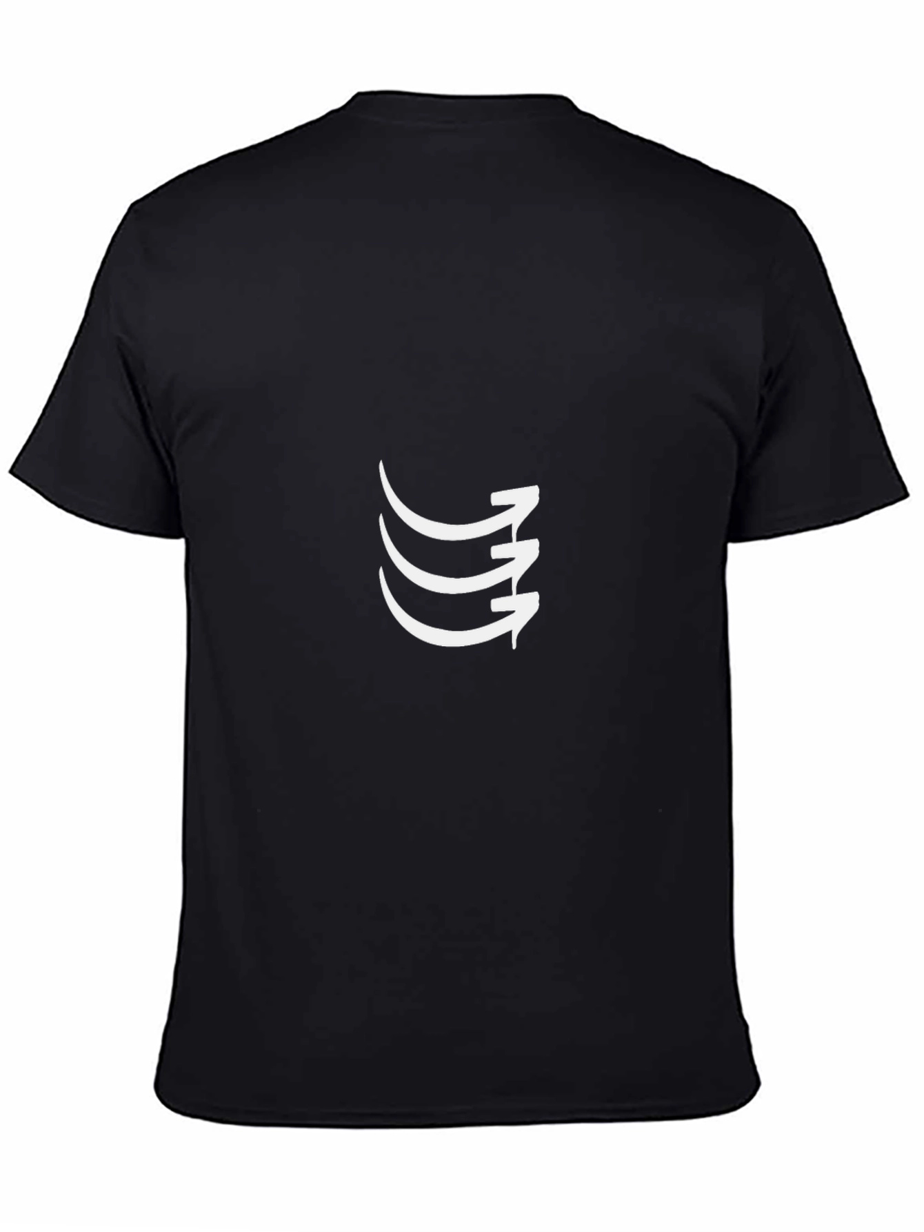Cool Graphic Tee: White Arrows on Black