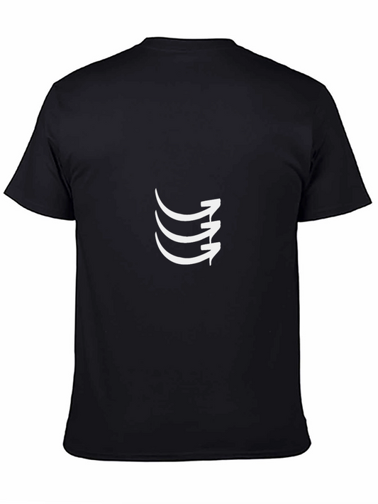 Cool Graphic Tee: White Arrows on Black