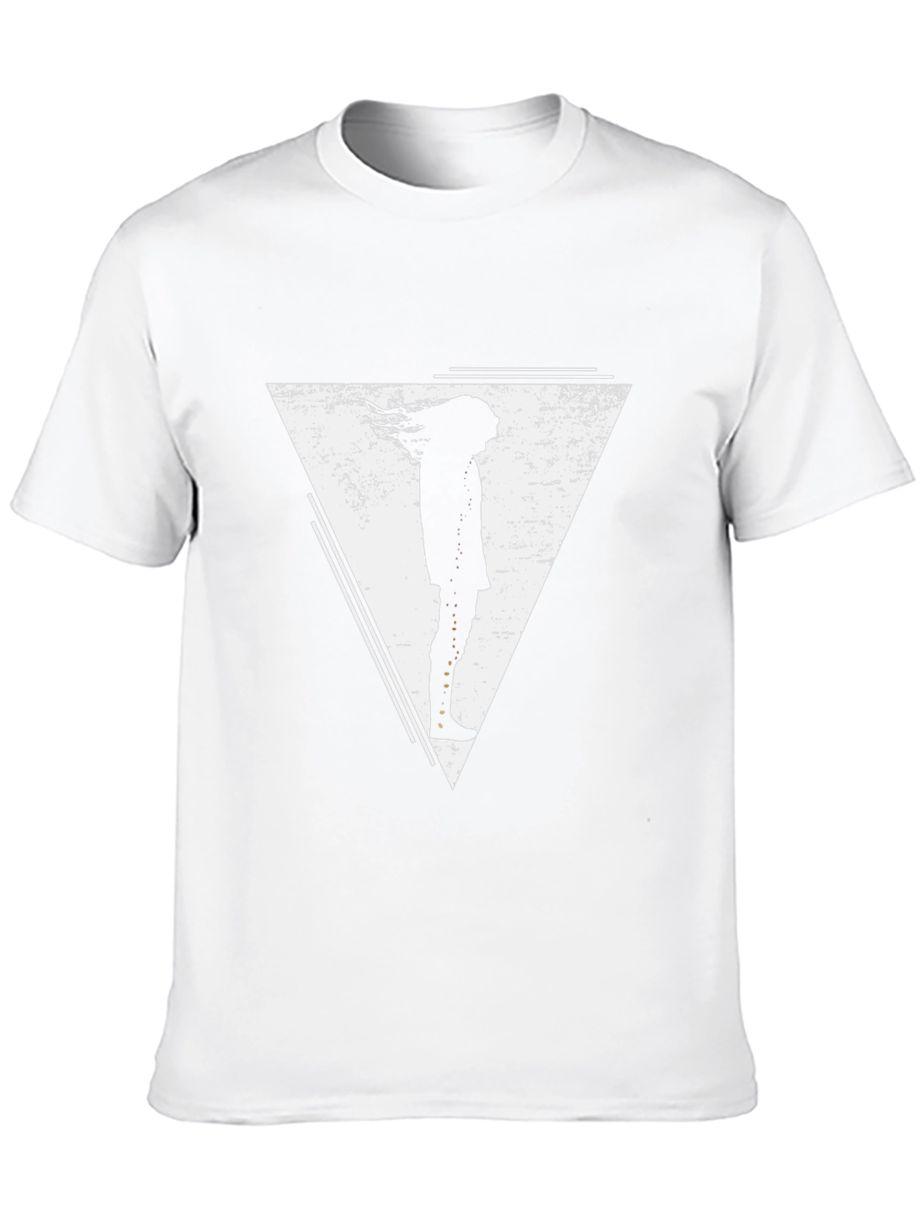 Geometric Silhouette Graphic Tee - Black