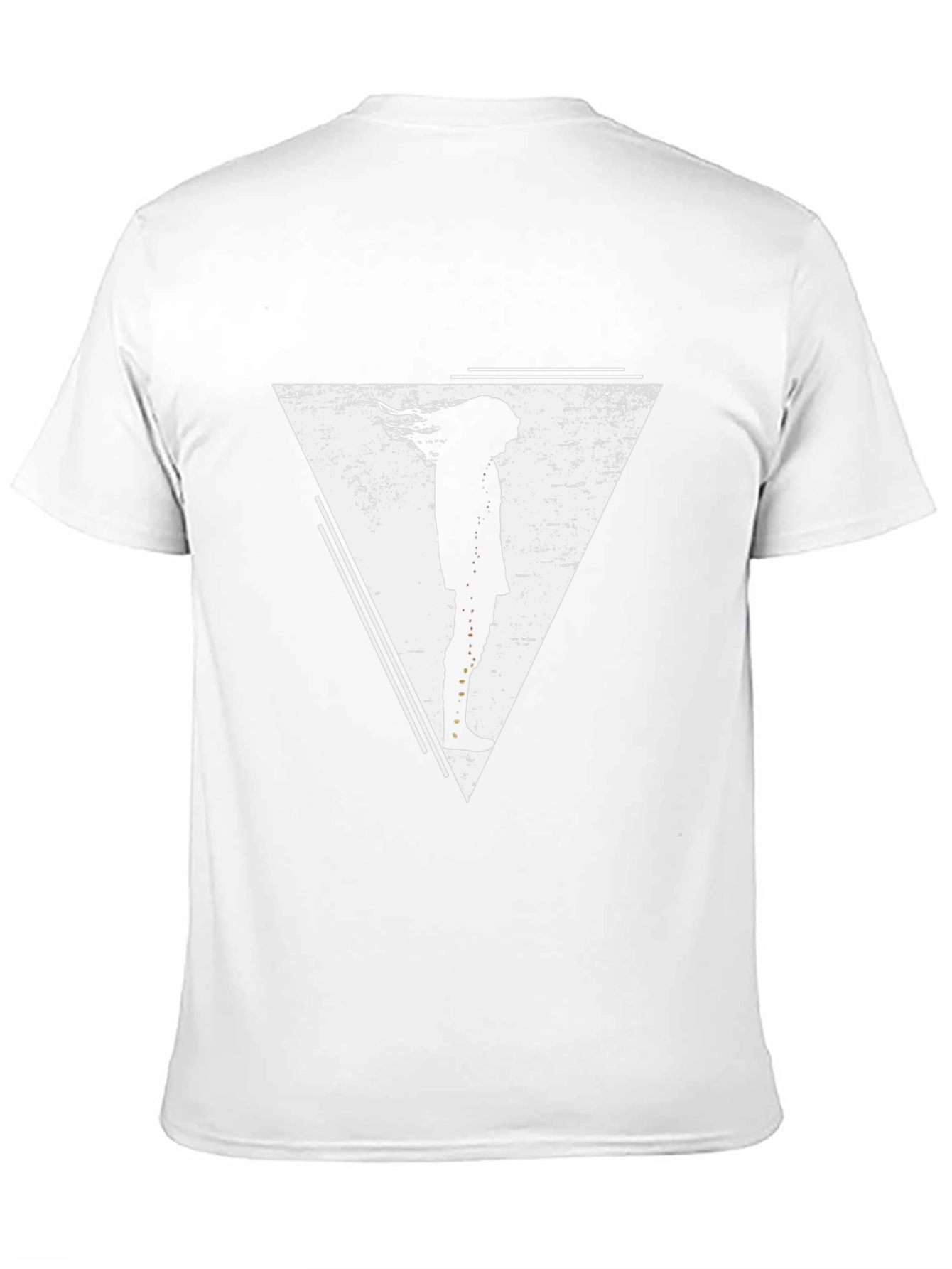 Geometric Silhouette Graphic Tee - Black