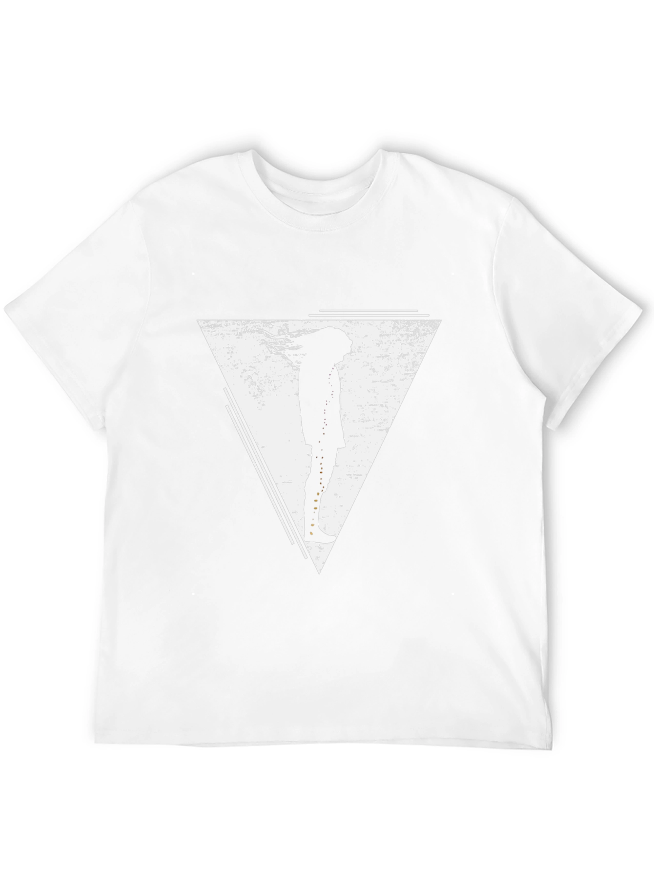 Geometric Silhouette Graphic Tee - Black